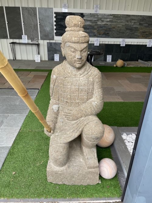Statue guerrier xian agenouillé